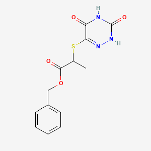 molecular formula C13H13N3O4S B5204461 benzyl 2-[(3,5-dioxo-2H-1,2,4-triazin-6-yl)sulfanyl]propanoate 