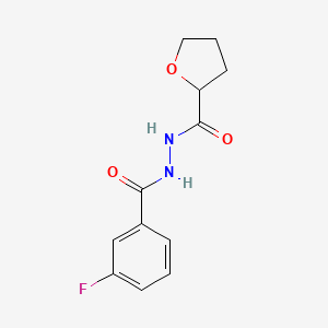 molecular formula C12H13FN2O3 B5204649 N'-(3-fluorobenzoyl)oxolane-2-carbohydrazide 