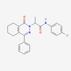 molecular formula C23H22ClN3O2 B5204719 N-(4-chlorophenyl)-2-(1-oxo-4-phenyl-5,6,7,8-tetrahydrophthalazin-2(1H)-yl)propanamide 