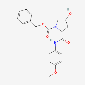 molecular formula C20H22N2O5 B5204969 Benzyl 4-hydroxy-2-[(4-methoxyphenyl)carbamoyl]pyrrolidine-1-carboxylate CAS No. 5914-96-5