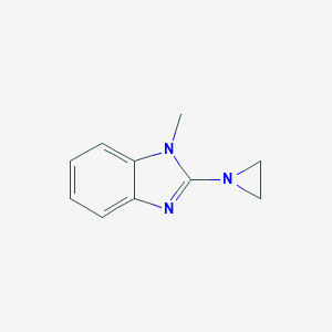 molecular formula C10H11N3 B052053 2-(Aziridin-1-yl)-1-methyl-1H-benzo[d]imidazole CAS No. 111971-44-9