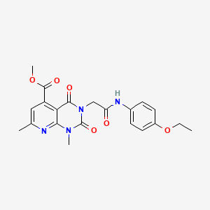molecular formula C21H22N4O6 B5205441 METHYL 3-{[(4-ETHOXYPHENYL)CARBAMOYL]METHYL}-1,7-DIMETHYL-2,4-DIOXO-1H,2H,3H,4H-PYRIDO[2,3-D]PYRIMIDINE-5-CARBOXYLATE 