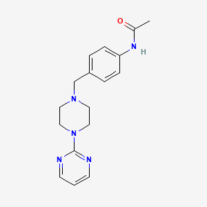 molecular formula C17H21N5O B5205551 N-[4-[(4-pyrimidin-2-ylpiperazin-1-yl)methyl]phenyl]acetamide 