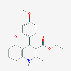 molecular formula C20H23NO4 B5205606 Ethyl 4-(4-methoxyphenyl)-2-methyl-5-oxo-1,4,5,6,7,8-hexahydroquinoline-3-carboxylate 