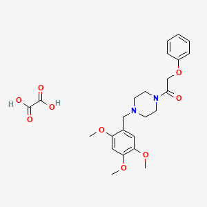 molecular formula C24H30N2O9 B5205973 Oxalic acid;2-phenoxy-1-[4-[(2,4,5-trimethoxyphenyl)methyl]piperazin-1-yl]ethanone 
