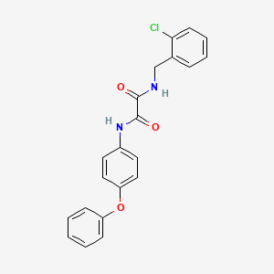 molecular formula C21H17ClN2O3 B5206329 N-[(2-chlorophenyl)methyl]-N'-(4-phenoxyphenyl)oxamide 