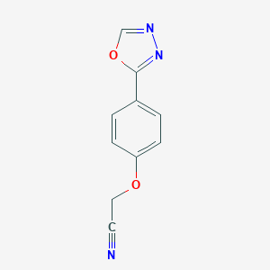 molecular formula C10H7N3O2 B052064 2-[4-(1,3,4-Oxadiazol-2-yl)phenoxy]acetonitrile CAS No. 871218-36-9