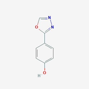 molecular formula C8H6N2O2 B052066 4-(1,3,4-Oxadiazol-2-yl)phenol CAS No. 5378-27-8