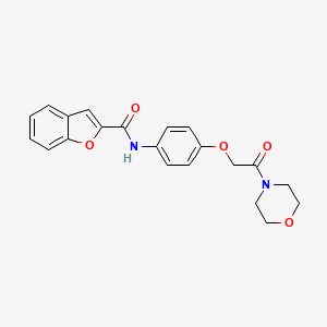 molecular formula C21H20N2O5 B5206667 N-[4-(2-morpholin-4-yl-2-oxoethoxy)phenyl]-1-benzofuran-2-carboxamide 