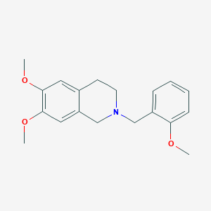 molecular formula C19H23NO3 B5206687 6,7-dimethoxy-2-[(2-methoxyphenyl)methyl]-3,4-dihydro-1H-isoquinoline 
