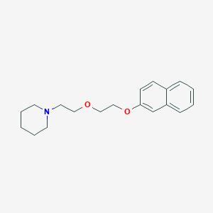 molecular formula C19H25NO2 B5206795 1-[2-(2-Naphthalen-2-yloxyethoxy)ethyl]piperidine 