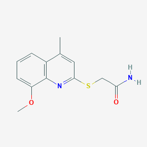 molecular formula C13H14N2O2S B5206816 2-(8-Methoxy-4-methylquinolin-2-yl)sulfanylacetamide 