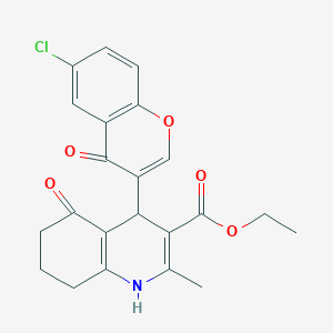 ethyl 4-(6-chloro-4-oxo-4H-chromen-3-yl)-2-methyl-5-oxo-1,4,5,6,7,8-hexahydro-3-quinolinecarboxylate
