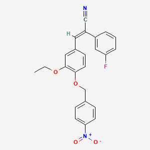 3-{3-ethoxy-4-[(4-nitrobenzyl)oxy]phenyl}-2-(3-fluorophenyl)acrylonitrile