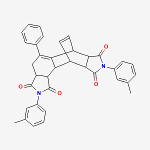 5,14-bis(3-methylphenyl)-9-phenyl-5,14-diazapentacyclo[9.5.2.0~2,10~.0~3,7~.0~12,16~]octadeca-9,17-diene-4,6,13,15-tetrone