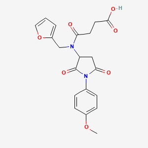 4-{(2-furylmethyl)[1-(4-methoxyphenyl)-2,5-dioxo-3-pyrrolidinyl]amino}-4-oxobutanoic acid