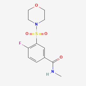molecular formula C12H15FN2O4S B5207267 4-fluoro-N-methyl-3-morpholin-4-ylsulfonylbenzamide 