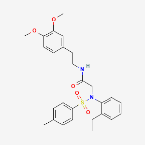 molecular formula C27H32N2O5S B5207608 N-(3,4-dimethoxyphenethyl)-2-(N-(2-ethylphenyl)-4-methylphenylsulfonamido)acetamide 