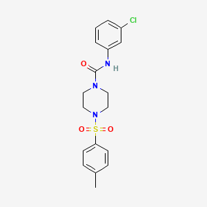 molecular formula C18H20ClN3O3S B5207700 N-(3-CHLOROPHENYL)-4-(4-METHYLBENZENESULFONYL)PIPERAZINE-1-CARBOXAMIDE 