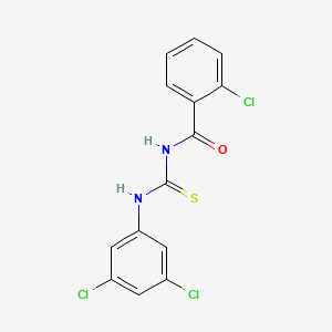 molecular formula C14H9Cl3N2OS B5207992 2-chloro-N-[(3,5-dichlorophenyl)carbamothioyl]benzamide 