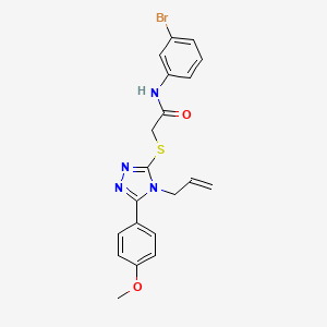 molecular formula C20H19BrN4O2S B5208142 N-(3-bromophenyl)-2-{[5-(4-methoxyphenyl)-4-(prop-2-en-1-yl)-4H-1,2,4-triazol-3-yl]sulfanyl}acetamide 