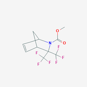 molecular formula C10H9F6NO2 B5208151 methyl 3,3-bis(trifluoromethyl)-2-azabicyclo[2.2.1]hept-5-ene-2-carboxylate 