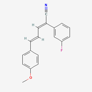 molecular formula C18H14FNO B5208170 (2E,4E)-2-(3-fluorophenyl)-5-(4-methoxyphenyl)penta-2,4-dienenitrile 