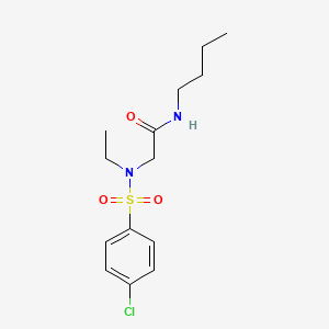 molecular formula C14H21ClN2O3S B5208235 N-butyl-N~2~-[(4-chlorophenyl)sulfonyl]-N~2~-ethylglycinamide 