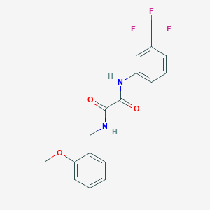 molecular formula C17H15F3N2O3 B5208288 N-[(2-methoxyphenyl)methyl]-N'-[3-(trifluoromethyl)phenyl]oxamide 