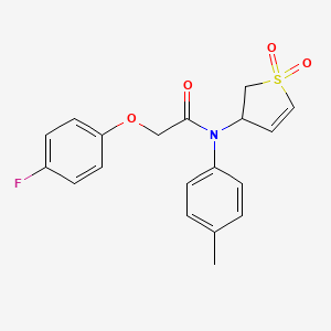 molecular formula C19H18FNO4S B5208481 N-(1,1-dioxo-2,3-dihydrothiophen-3-yl)-2-(4-fluorophenoxy)-N-(4-methylphenyl)acetamide 