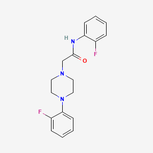 molecular formula C18H19F2N3O B5208488 N-(2-fluorophenyl)-2-[4-(2-fluorophenyl)piperazin-1-yl]acetamide 