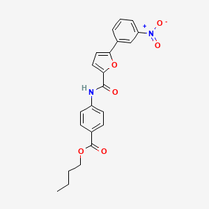 molecular formula C22H20N2O6 B5208494 Butyl 4-[[5-(3-nitrophenyl)furan-2-carbonyl]amino]benzoate 