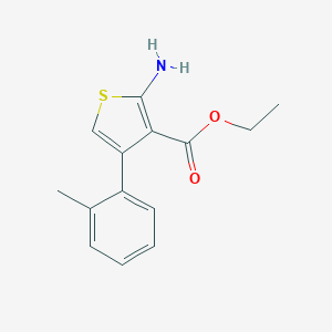 molecular formula C14H15NO2S B052085 2-氨基-4-(2-甲基苯基)噻吩-3-羧酸乙酯 CAS No. 893644-71-8