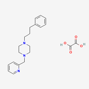 molecular formula C21H27N3O4 B5208515 Oxalic acid;1-(3-phenylpropyl)-4-(pyridin-2-ylmethyl)piperazine 