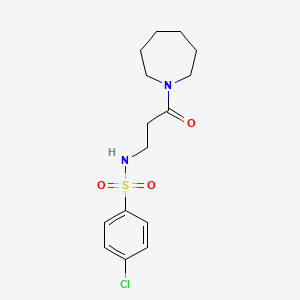 molecular formula C15H21ClN2O3S B5208638 N-[3-(azepan-1-yl)-3-oxopropyl]-4-chlorobenzenesulfonamide 