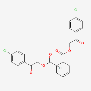 molecular formula C24H20Cl2O6 B5208673 Bis[2-(4-chlorophenyl)-2-oxoethyl] cyclohex-4-ene-1,2-dicarboxylate 
