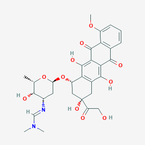 molecular formula C30H34N2O11 B052088 3'-Desamino-3'-dimethylformamidinedoxorubicin CAS No. 119864-31-2