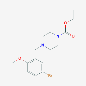 molecular formula C15H21BrN2O3 B5208819 Ethyl 4-[(5-bromo-2-methoxyphenyl)methyl]piperazine-1-carboxylate 