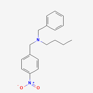 molecular formula C18H22N2O2 B5208852 N-benzyl-N-[(4-nitrophenyl)methyl]butan-1-amine CAS No. 177971-49-2