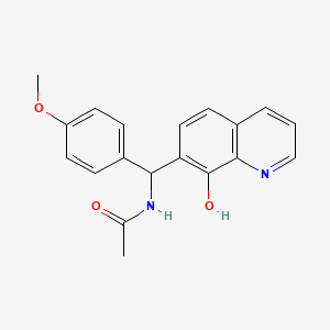 molecular formula C19H18N2O3 B5208934 N-[(8-hydroxy-7-quinolinyl)(4-methoxyphenyl)methyl]acetamide 