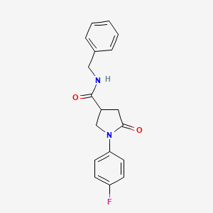 molecular formula C18H17FN2O2 B5209004 N-benzyl-1-(4-fluorophenyl)-5-oxopyrrolidine-3-carboxamide 