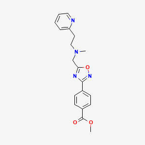 molecular formula C19H20N4O3 B5209097 methyl 4-[5-({methyl[2-(2-pyridinyl)ethyl]amino}methyl)-1,2,4-oxadiazol-3-yl]benzoate 