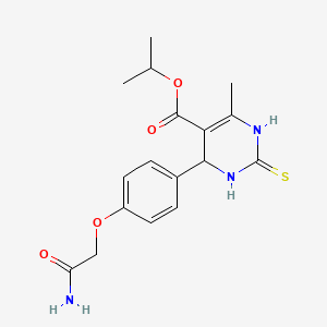 molecular formula C17H21N3O4S B5209191 Propan-2-yl 6-[4-(2-amino-2-oxoethoxy)phenyl]-4-methyl-2-sulfanyl-1,6-dihydropyrimidine-5-carboxylate 