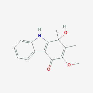 B052092 1-hydroxy-3-methoxy-1,2-dimethyl-9H-carbazol-4-one CAS No. 115920-44-0