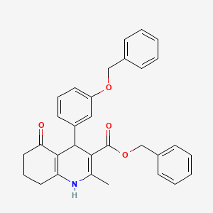 molecular formula C31H29NO4 B5209249 Benzyl 4-[3-(benzyloxy)phenyl]-2-methyl-5-oxo-1,4,5,6,7,8-hexahydroquinoline-3-carboxylate 