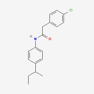 molecular formula C18H20ClNO B5209251 N-[4-(butan-2-yl)phenyl]-2-(4-chlorophenyl)acetamide 
