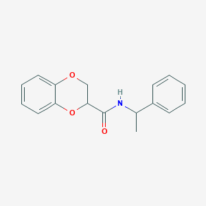 molecular formula C17H17NO3 B5209711 N-(1-phenylethyl)-2,3-dihydro-1,4-benzodioxine-2-carboxamide 