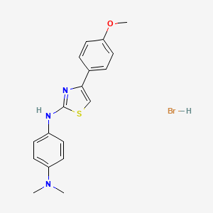molecular formula C18H20BrN3OS B5209754 1-N-[4-(4-methoxyphenyl)-1,3-thiazol-2-yl]-4-N,4-N-dimethylbenzene-1,4-diamine;hydrobromide 