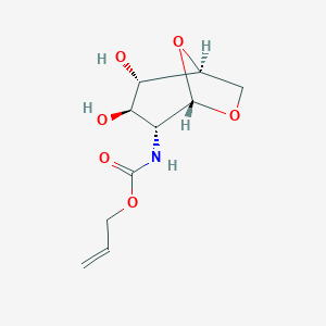 molecular formula C10H15NO6 B052099 2-Allyloxycarbonylamino-1,6-anhydro-2-deoxyglucopyranose CAS No. 121363-69-7