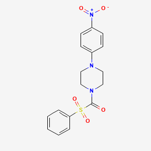 molecular formula C17H17N3O5S B5209907 Benzenesulfonyl-[4-(4-nitrophenyl)piperazin-1-yl]methanone 